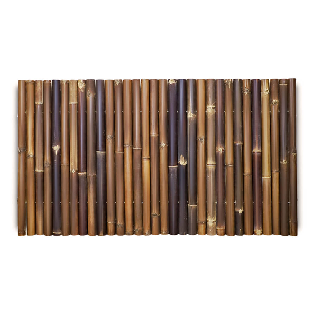 Bamboemat halfrond Donkerbruin 180x100 cm volledig