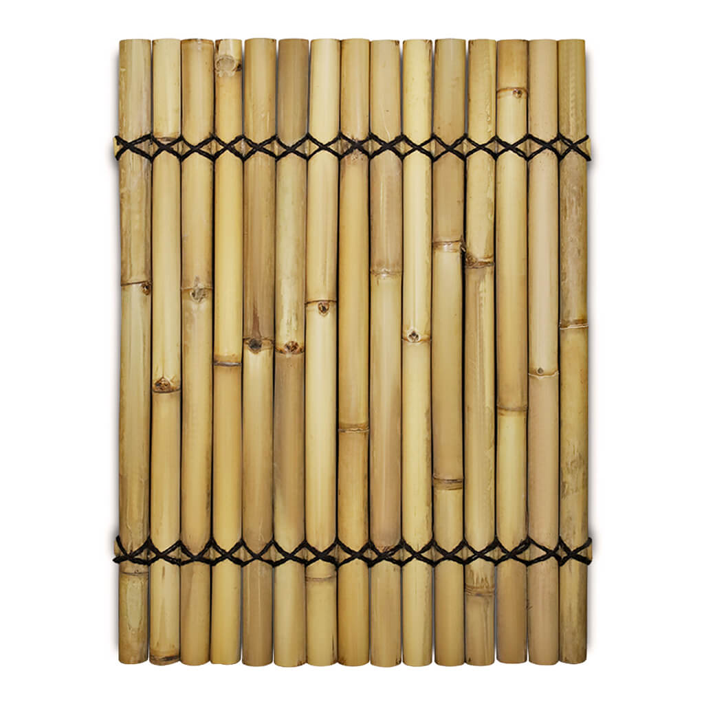 Halbrunder Bambuszaun – 90 x 120 cm – Natur
