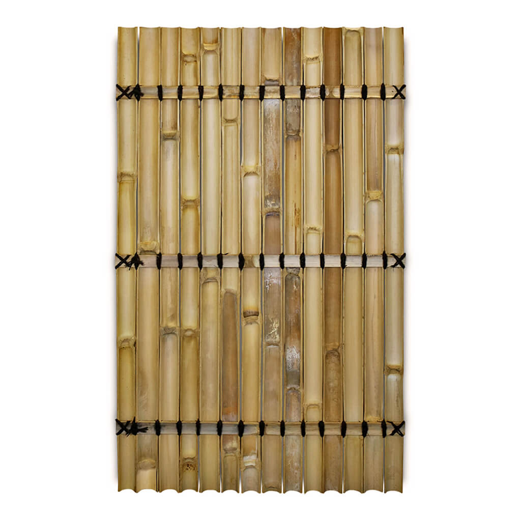 Bamboe schutting halfrond palmtouw Naturel 90x150 achterkant