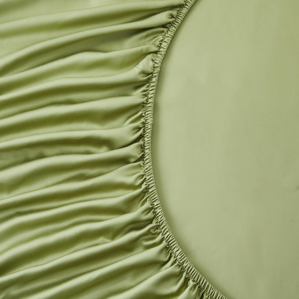 Premium bamboe hoeslaken - Soft Green - Elastiek