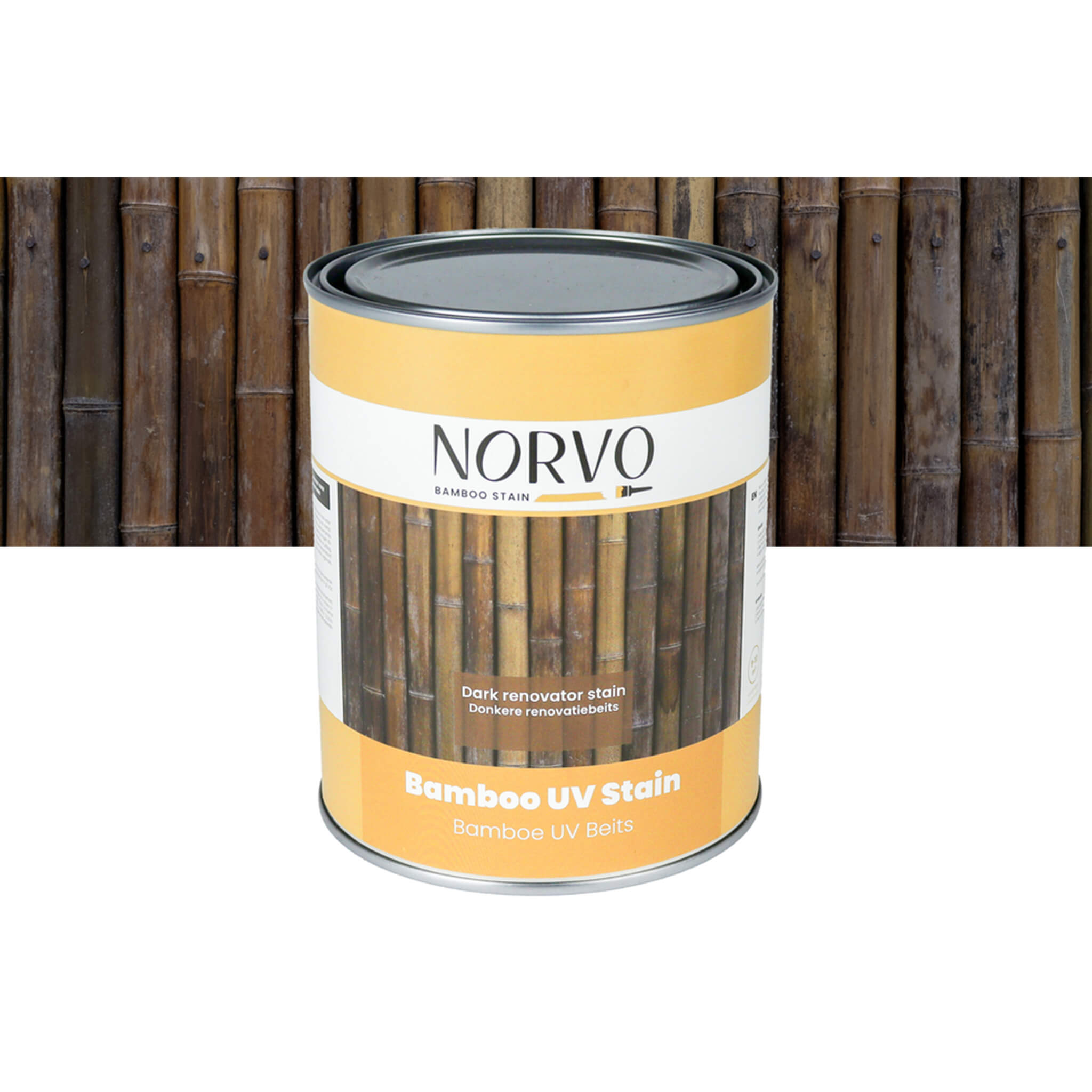 Bamboe renovatie beits - Donkerbruin - 1 liter - Norvo