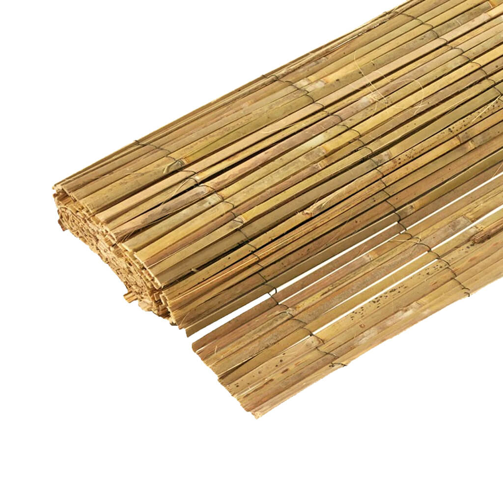 Bamboemat gespleten - Naturel - Opgerold