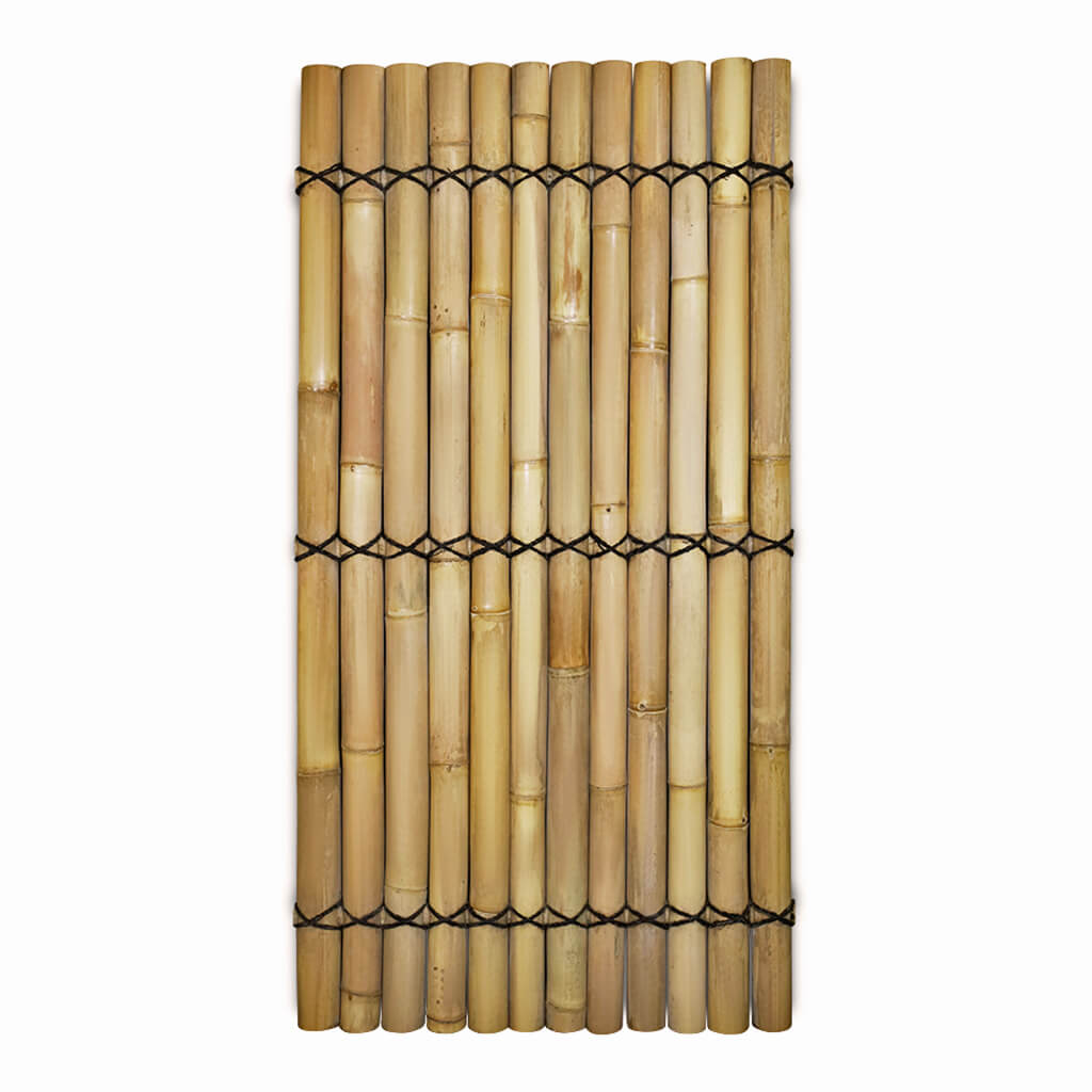 Bamboe schutting halfrond palmtouw Naturel 90x180 cm